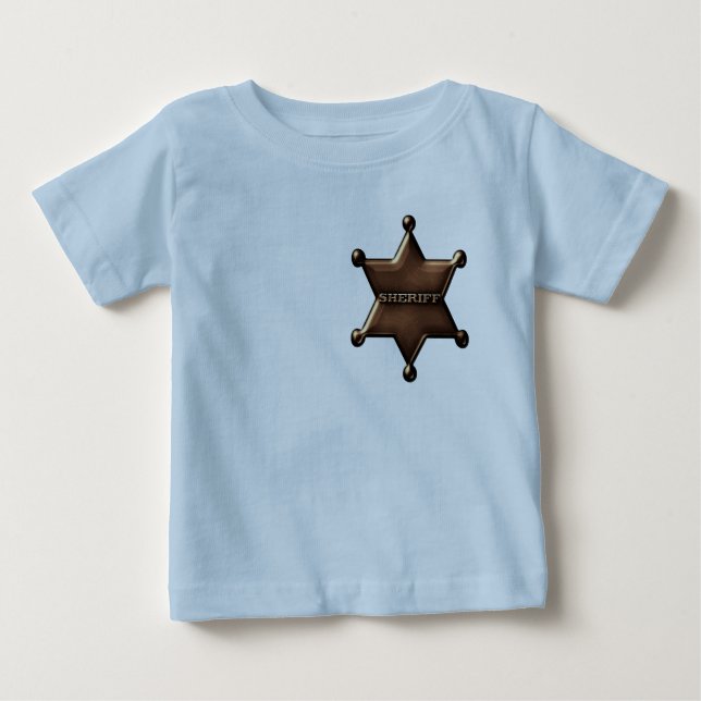Sheriff Badge Custom Baby Bodysuit (Front)