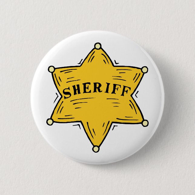 Sheriff Badge Pinback Button (Front)
