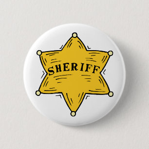 Sheriff Badge Pinback Button