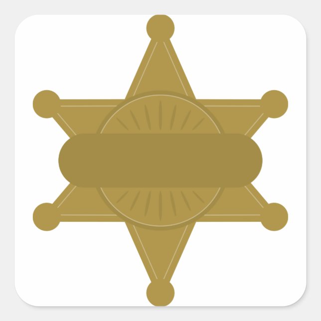 Sheriff Badge Square Sticker (Front)