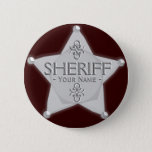 Sheriff Badge Wild West Party Button Silver at Zazzle
