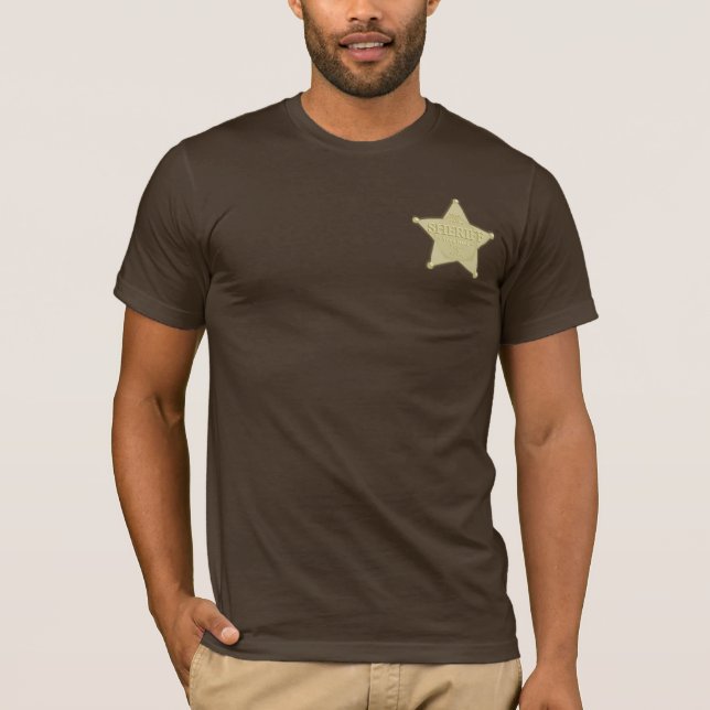 Sheriff Badge Wild West Party T-Shirt (Front)