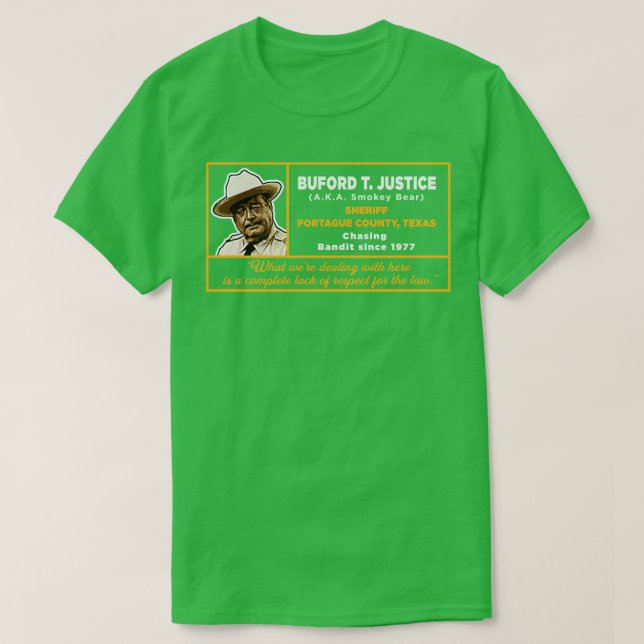 Sheriff Buford T Justice T-Shirt (Design Front)