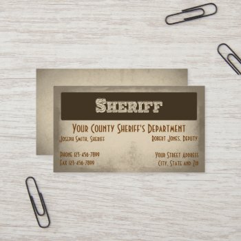 Sheriff Business Card by Business_Creations at Zazzle