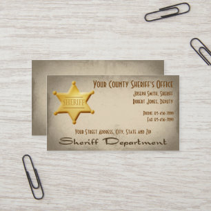 Sheriff Business Card