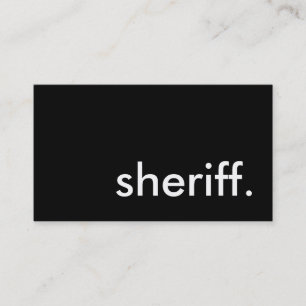 sheriff. business card