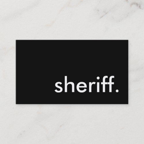 sheriff business card