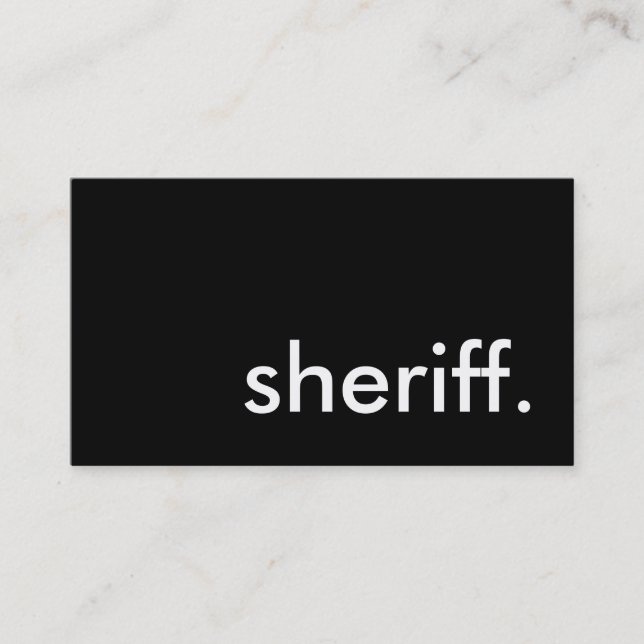 sheriff. business card (Front)