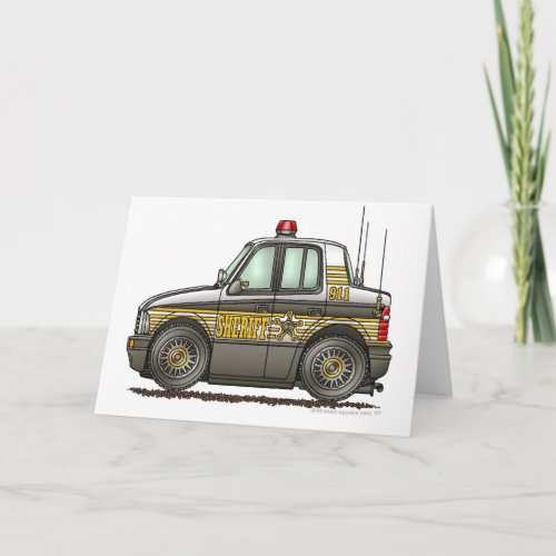 Sheriff Car Patrol Car Law Enforcement Card