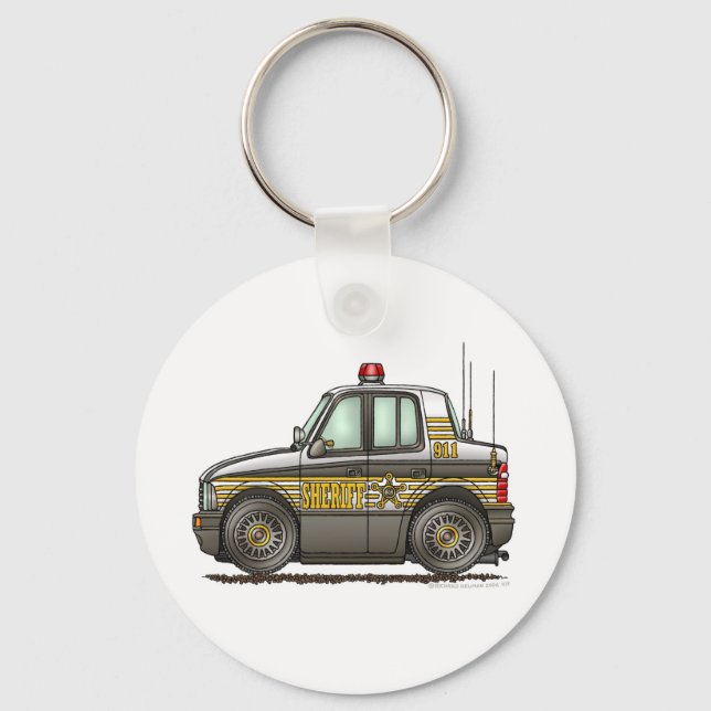 Sheriff Car Patrol Car Law Enforcement Keychain (Front)