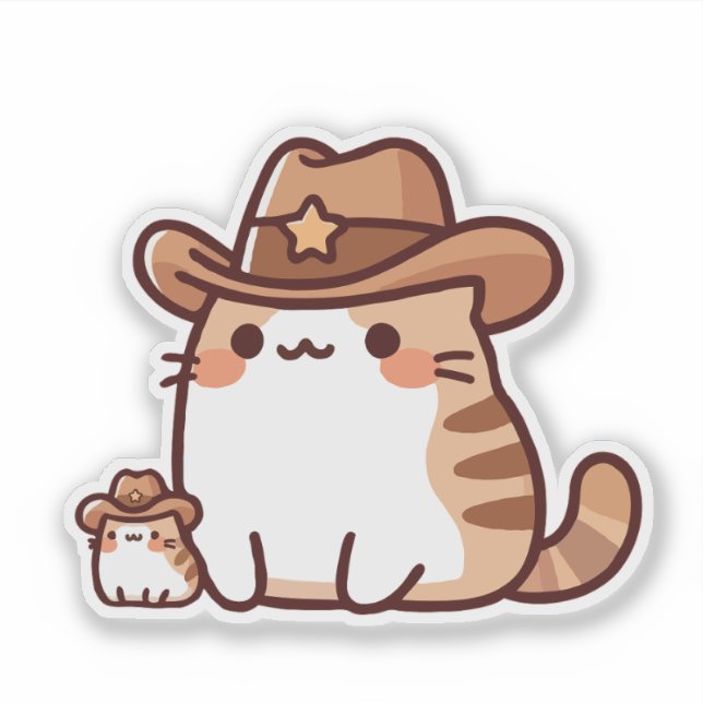  Sheriff Cat Sticker (Front)