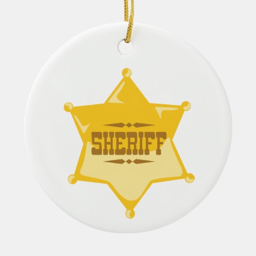 Sheriff Ceramic Ornament