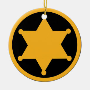 Sheriff Ceramic Ornament