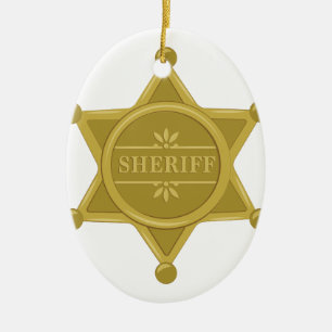 Sheriff Ceramic Ornament