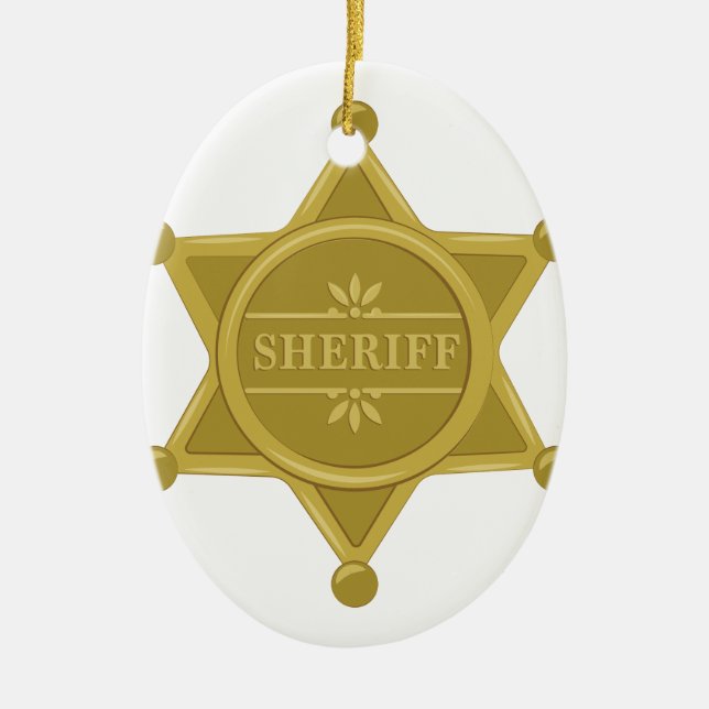 Sheriff Ceramic Ornament (Front)