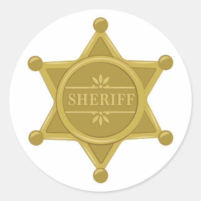 Sheriff Classic Round Sticker (Front)