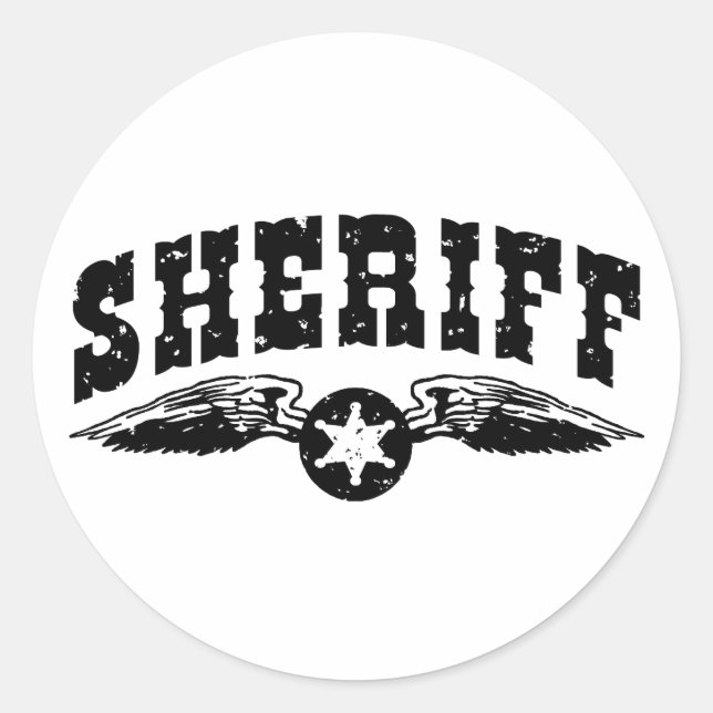 Sheriff Classic Round Sticker (Front)