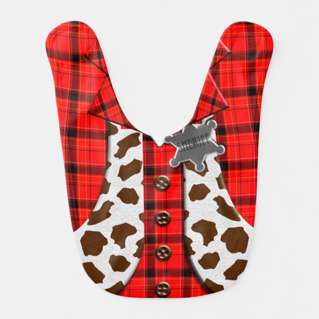Sheriff   Costume Baby Bib (Front)