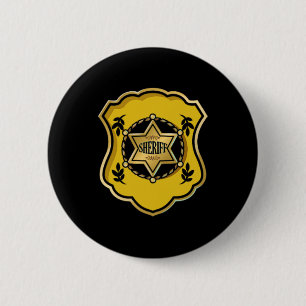 Sheriff Costume Halloween Police Officer Law Enfor Button