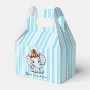 Sheriff Cowboy Elephant Baby Shower Favor Boxes