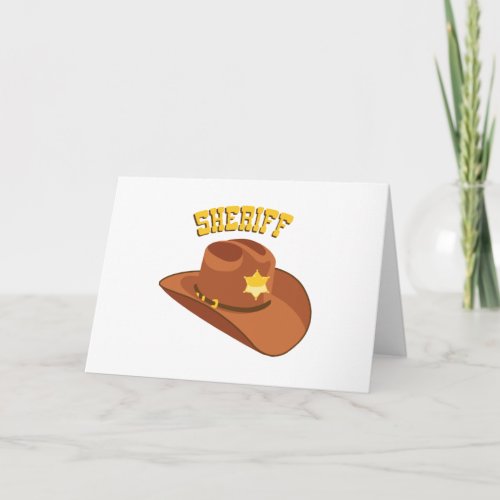 Sheriff Cowboy Hat Card