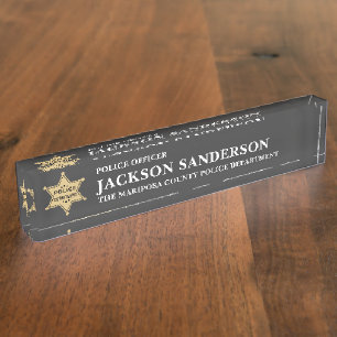 Sheriff Department Law Enforcement Logo Police Desk Name Plate