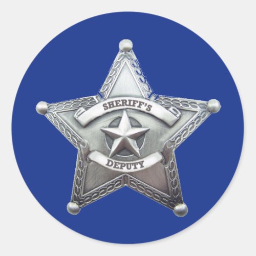 Sheriff Deputy Badge Classic Round Sticker
