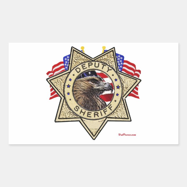 Sheriff Deputy Badge Rectangular Sticker (Front)