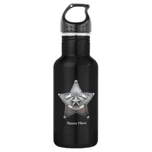 Sheriff Deputy Badge Stainless Steel Water Bottle