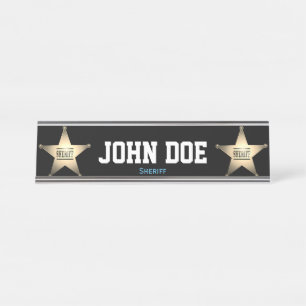 Sheriff Desk Name Plate