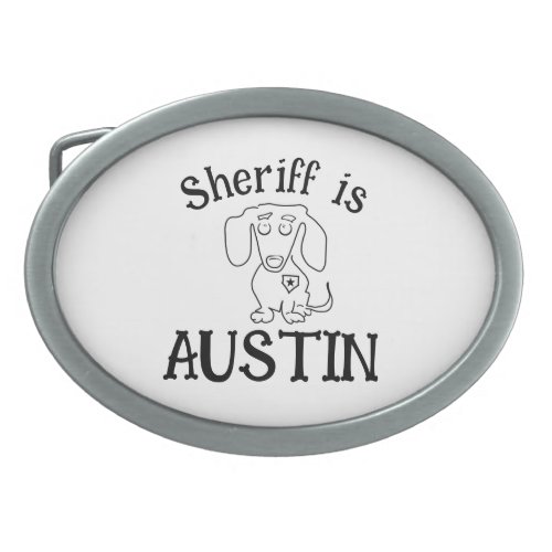 Sheriff Dog  Sheriffstar  Belt Buckle