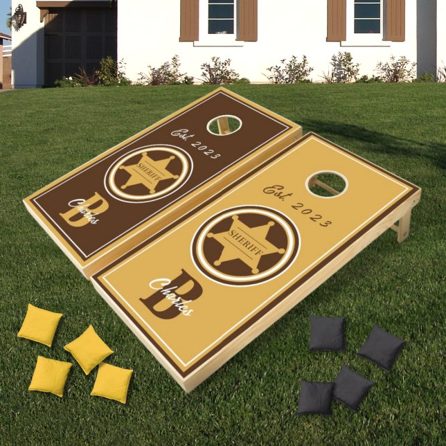 Sheriff Emblem Cornhole Set (Creator Uploaded)