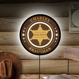 Sheriff Emblem Illuminated LED Sign