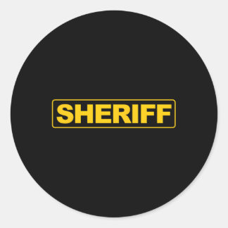 Sheriff Front Print Law Enforcet Sheriff Police Classic Round Sticker