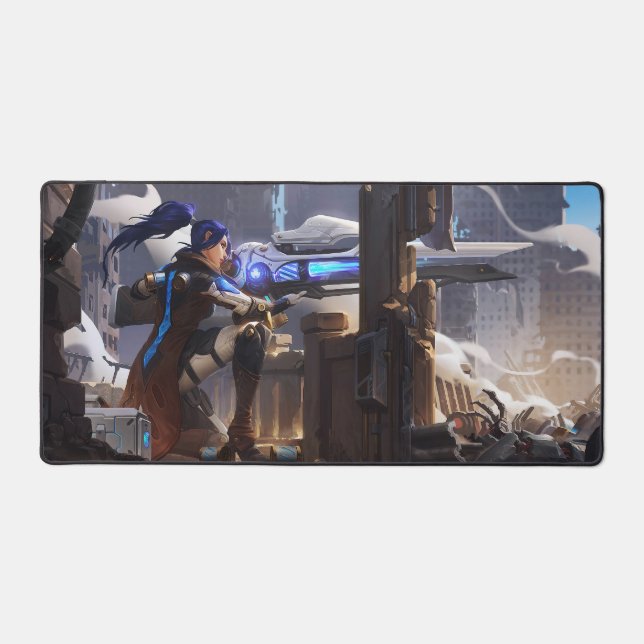 Sheriff Gaming Desk Mat | Marksman Aesthetic Pad (Front)