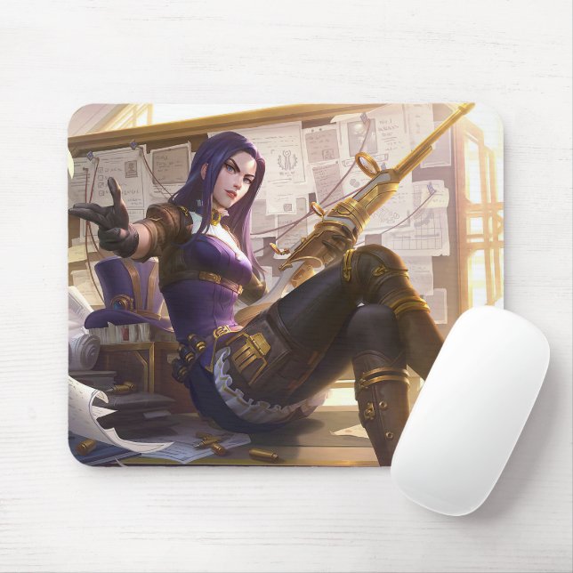 Sheriff Gaming Mousepad | Sniper Elite fanart pad (With Mouse)