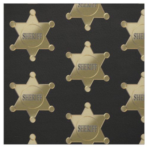 Sheriff golden star fabric