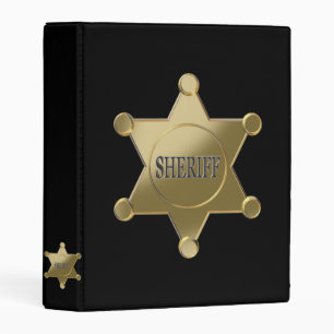 Sheriff golden star mini binder