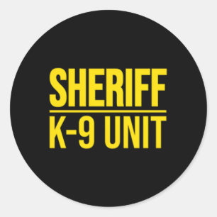 Sheriff Law Enforcet Uniform Police K-9 Unit Classic Round Sticker