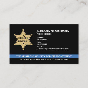 Sheriff Police Department Law Enforcement Logo Business Card