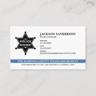 Sheriff Police Department Law Enforcement Logo Business Card