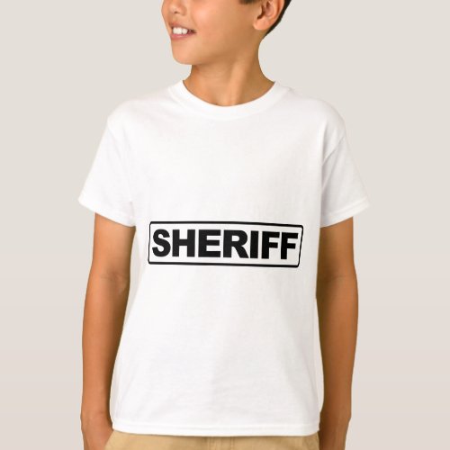 Sheriff Police Front  Back Print Sheriff T_Shirt