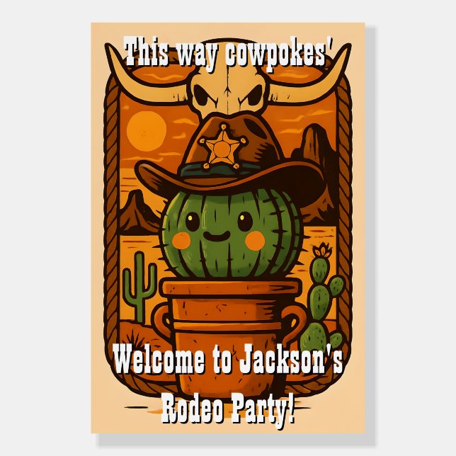 Sheriff Spike-cactus character Foam Board (Front)