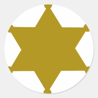 Sheriff star classic round sticker