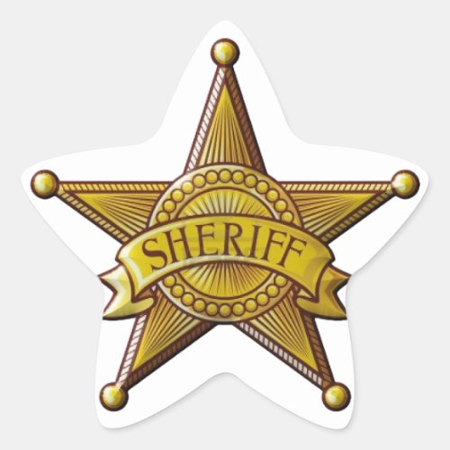 Sheriff Star Sticker
