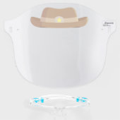 Sheriff Western Cowboy Hat Kids Face Shield (Front w/Glasses)