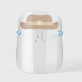 Sheriff Western Cowboy Hat Kids Face Shield (Front)