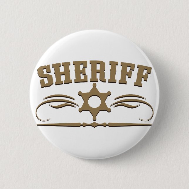 Sheriff Western Style Button (Front)