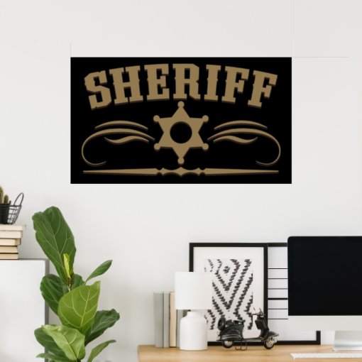 Sheriff Western Style Poster | Zazzle