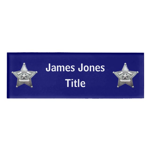 Sheriff's Badge Acrylic Name Tag (Front)